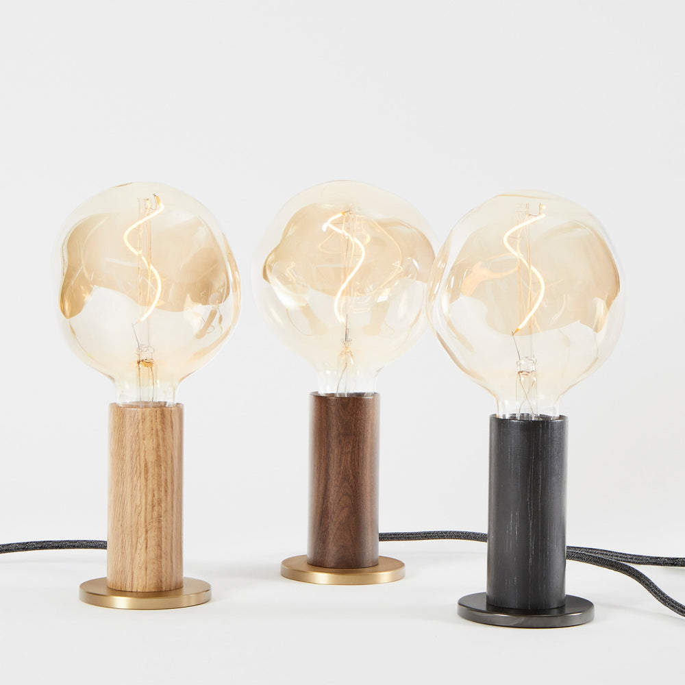 Knuckle Table Lamp in Oak + Voronoi I