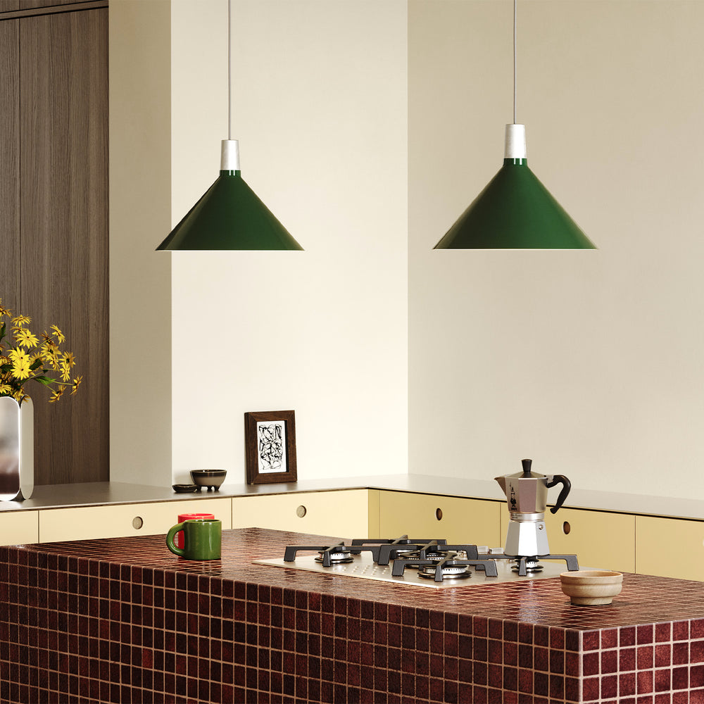 Bower Pendant Light Medium in Dark Green