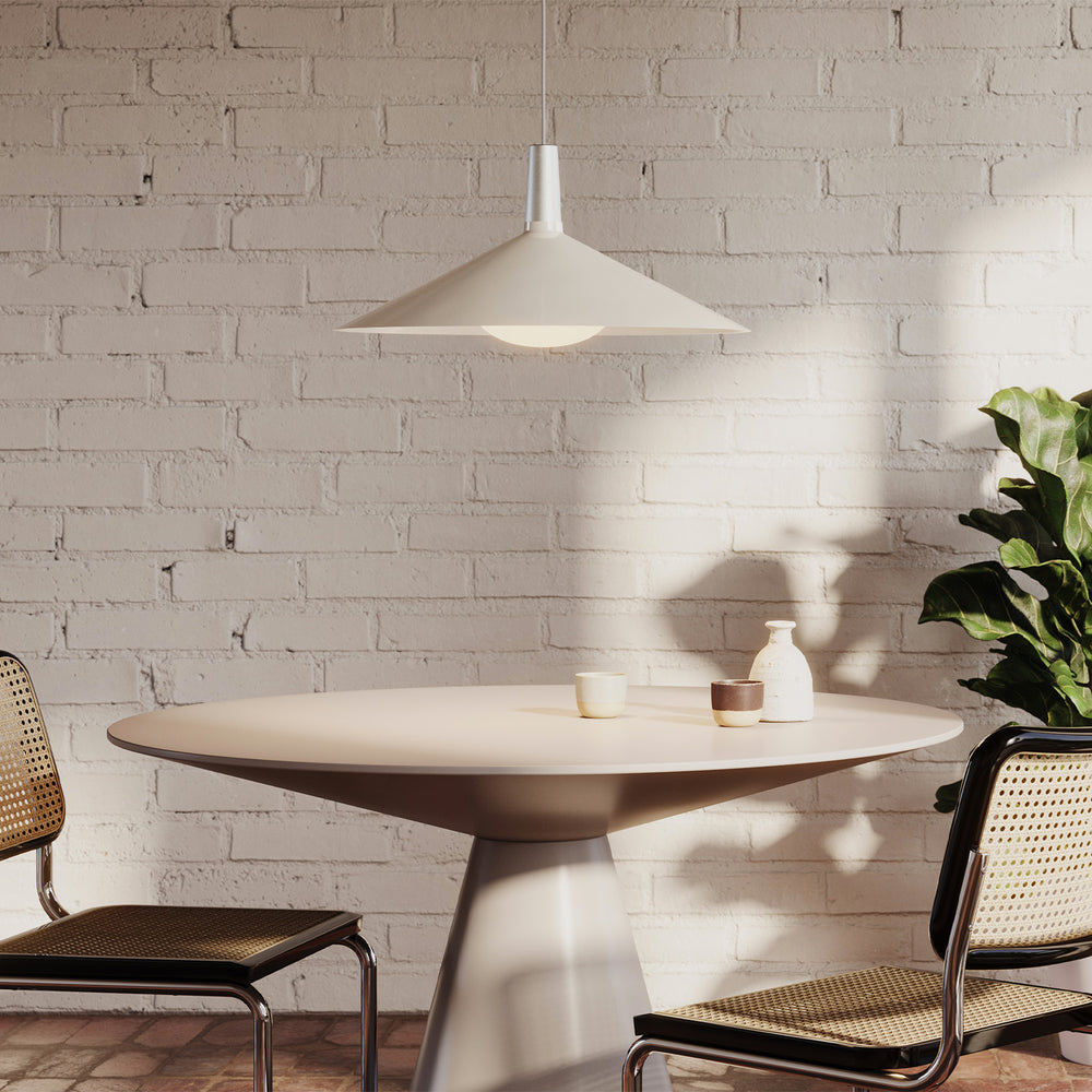 Bower Pendant Light Large in Oyster White