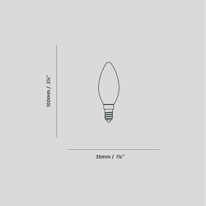 Candle E14 Matte White LED Bulb