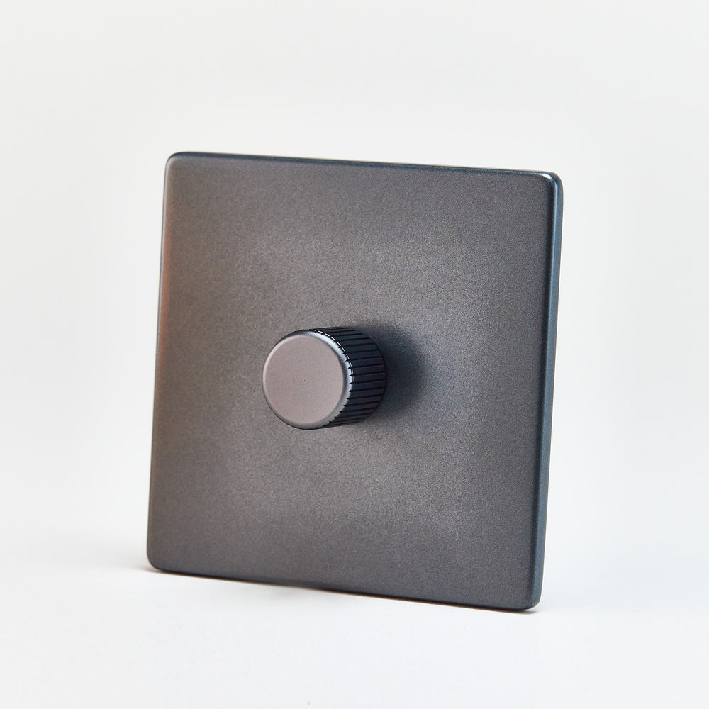 Single Rotary Wall Dimmer in Graphite