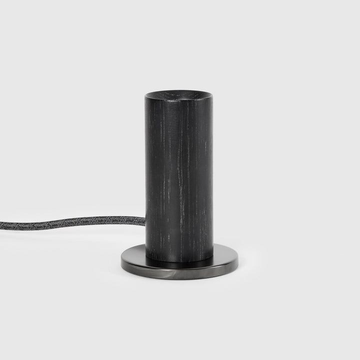 Knuckle Table Lamp in Blackened Oak + Oblo