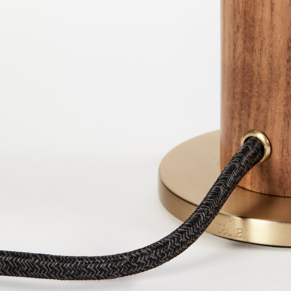 Knuckle Table Lamp in Walnut + Noma