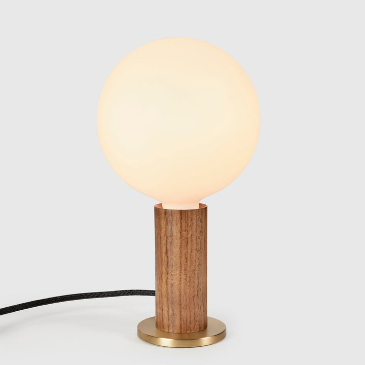 Knuckle Table Lamp in Walnut + Sphere IV