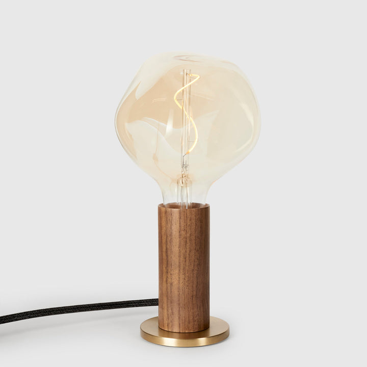 Knuckle Table Lamp in Walnut + Voronoi I