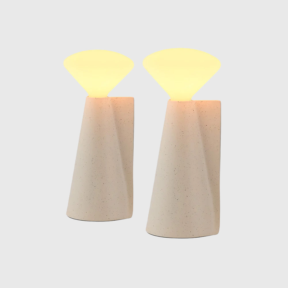 Mantle Portable Lamp in Stone White - Set of 2