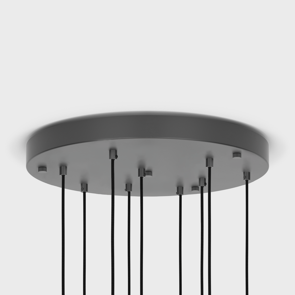 Nine Pendant in Graphite + Voronoi III