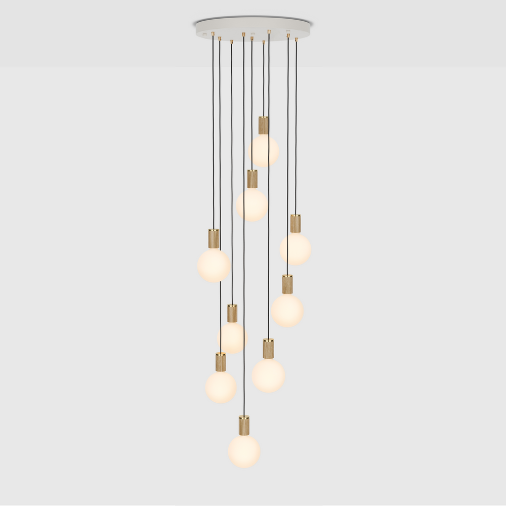 Nine Pendant in Oak + Sphere IV
