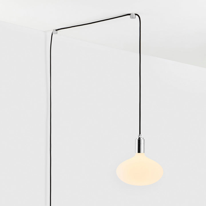 Oval II Plug-In Pendant Light in Silver
