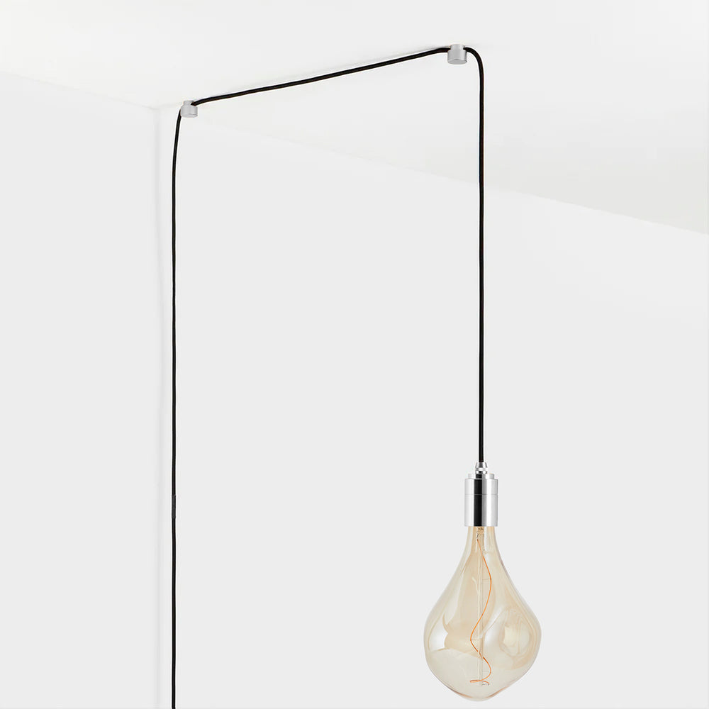 Voronoi III Plug-In Pendant Light in Silver