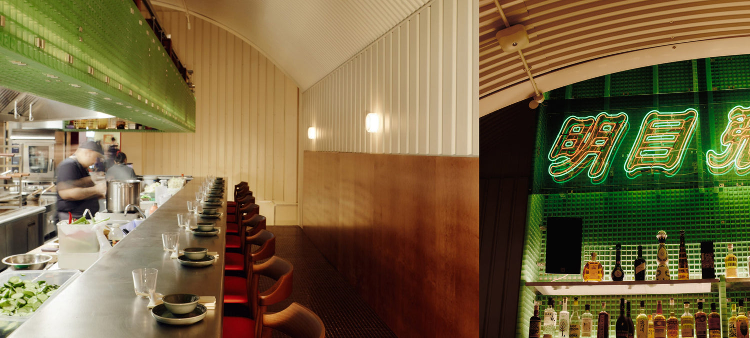 Lifestyle banner of Tala Voronoi Pendants illuminating professional workplace. 