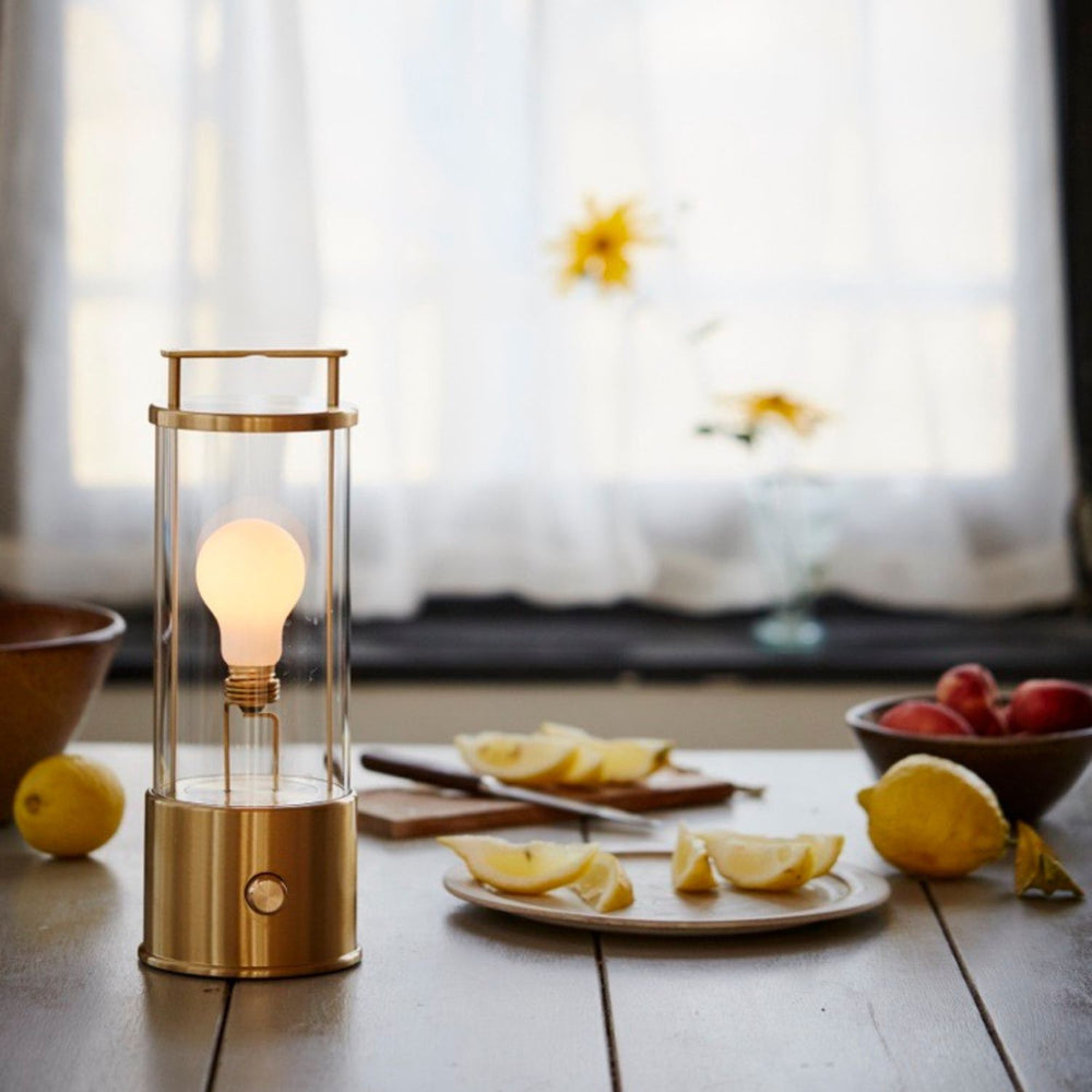 The Muse Portable Lamp in Solid Brass