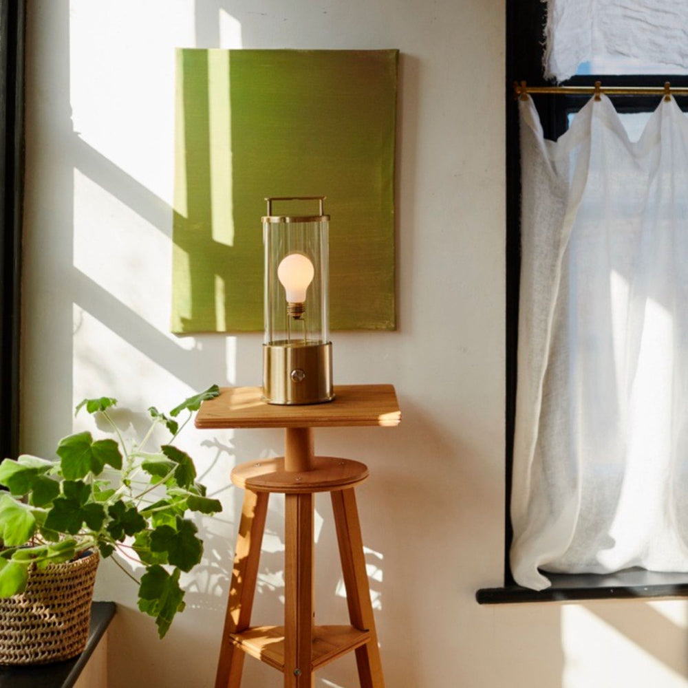 The Muse Portable Lamp in Solid Brass