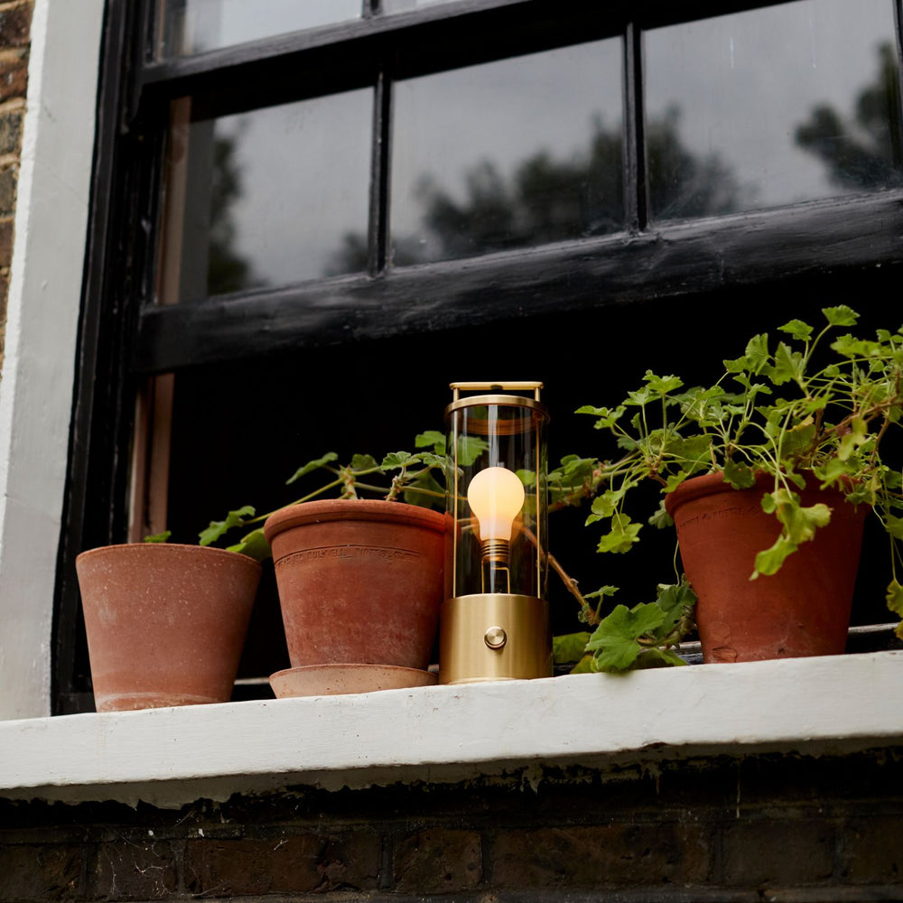 The Muse Portable Lamp in Solid Brass