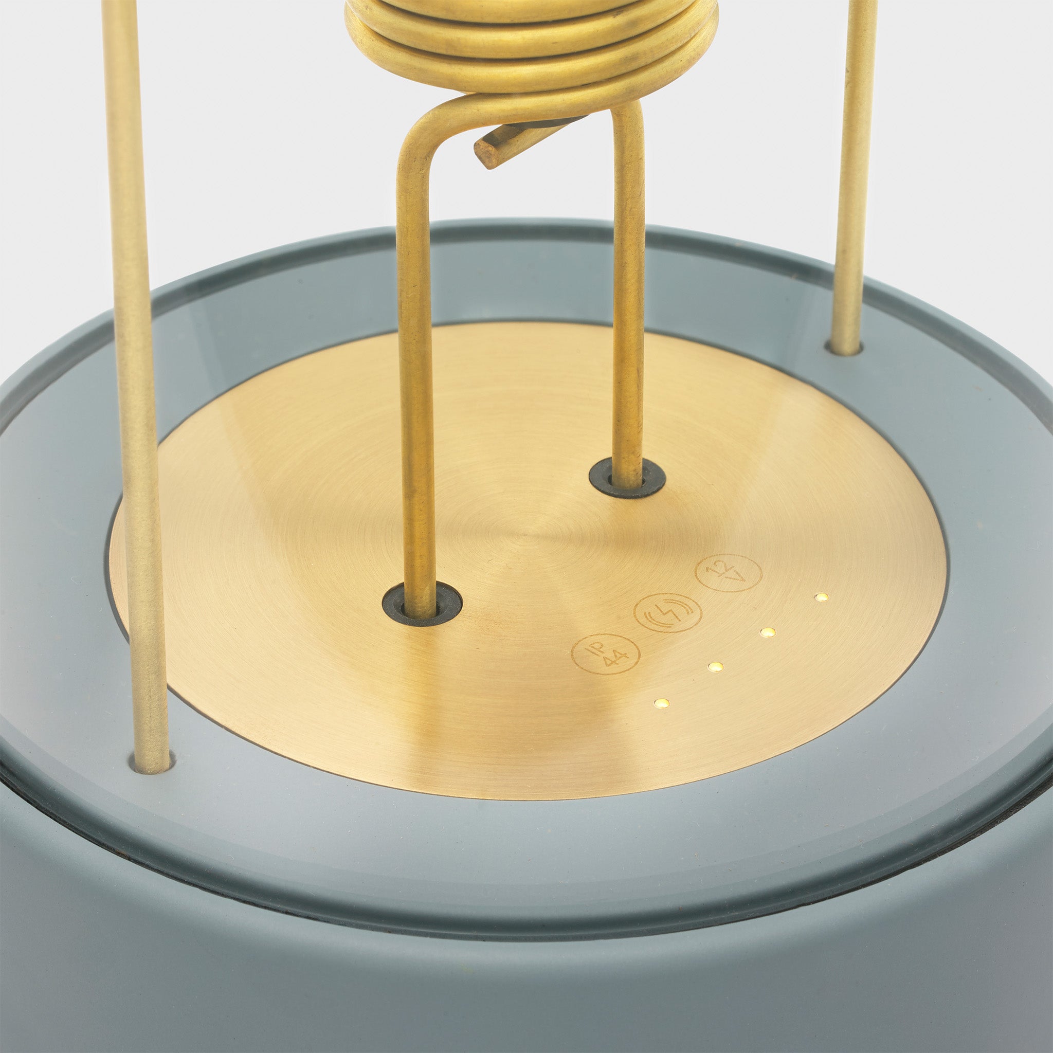 The Muse Portable Lamp in Selvedge Blue + Setting Plaster Pink