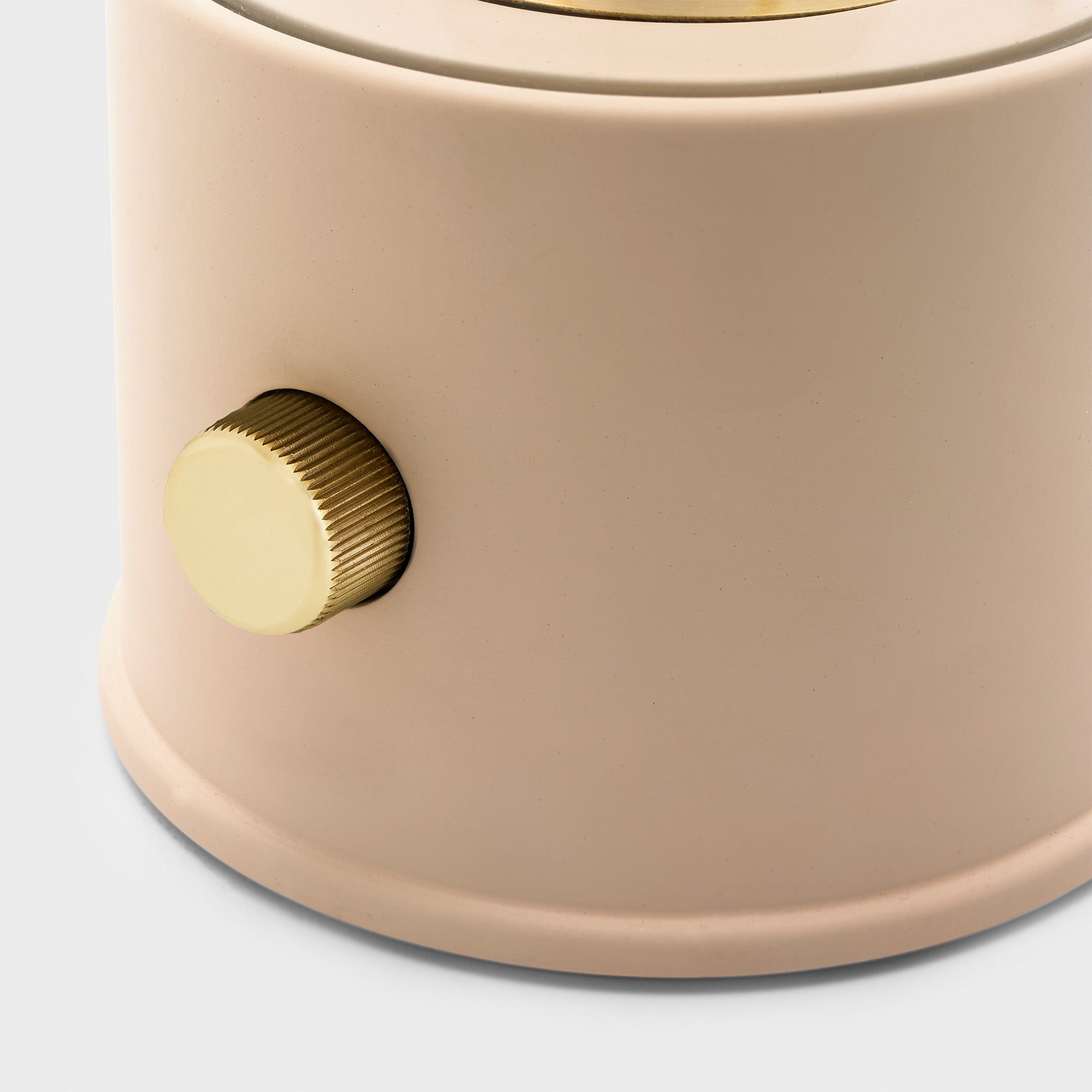 The Muse Portable Lamp in Selvedge Blue + Setting Plaster Pink