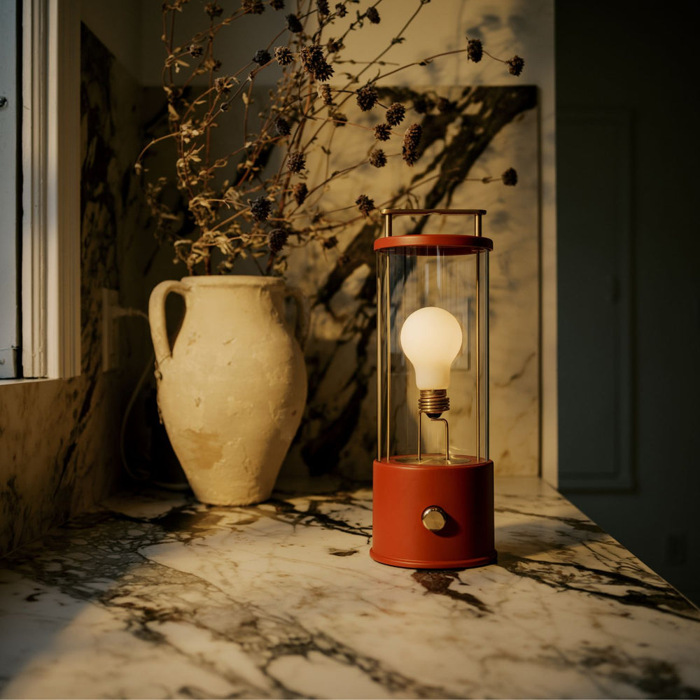 The Muse Portable Lamp in Pomona Red