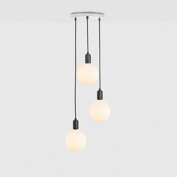 Triple Pendant in Graphite + Sphere IV - Black Canopy