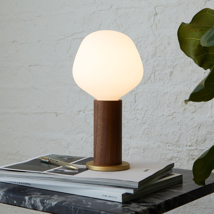 Knuckle Table Lamp in Walnut + Enno