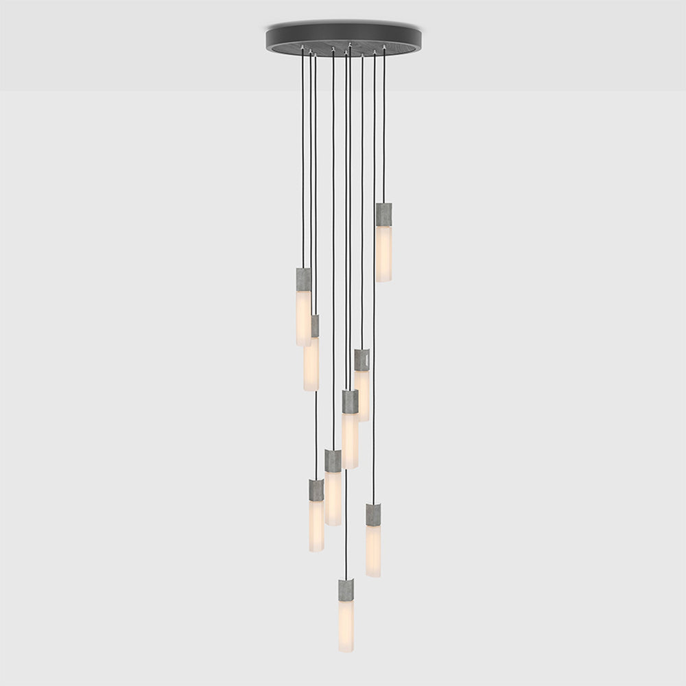 Basalt Nine Pendant in Brass