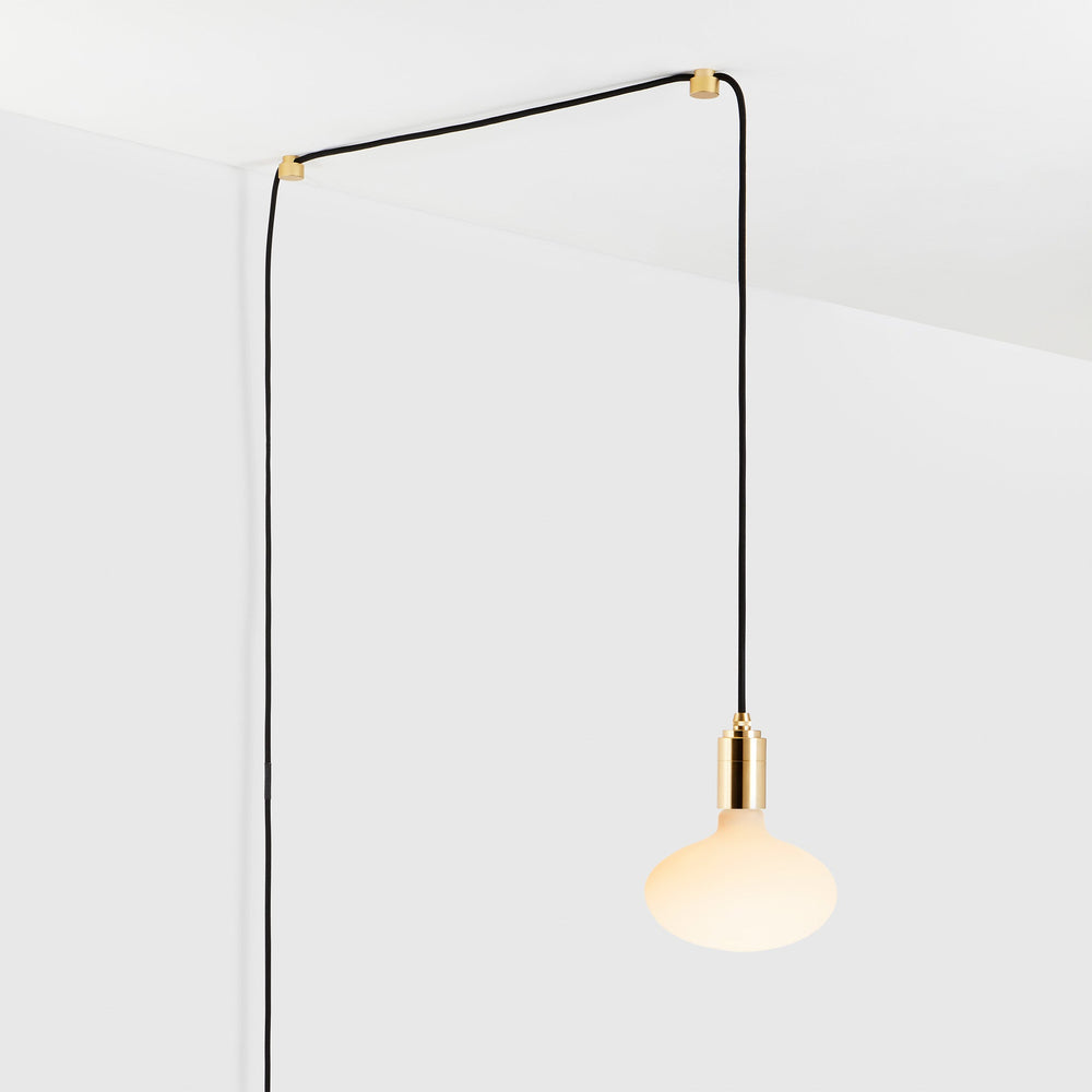 Oval Plug-In Pendant in Brass