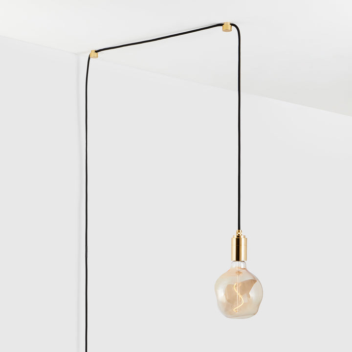 Voronoi I Plug-In Pendant in Brass