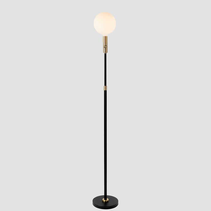 Poise Adjustable Floor Lamp in Brass + Sphere V