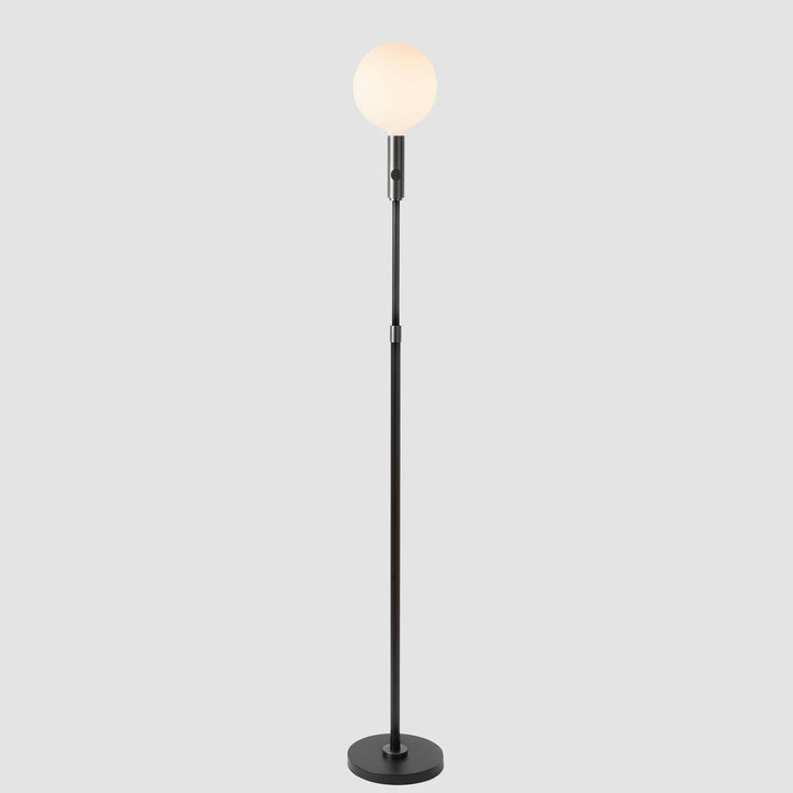 Poise Adjustable Floor Lamp in Graphite + Sphere V