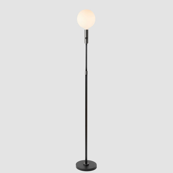 Poise Adjustable Floor Lamp in Graphite + Sphere V