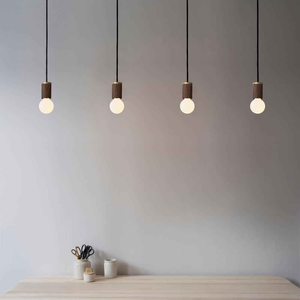 Porcelain II Pendant Light in Walnut