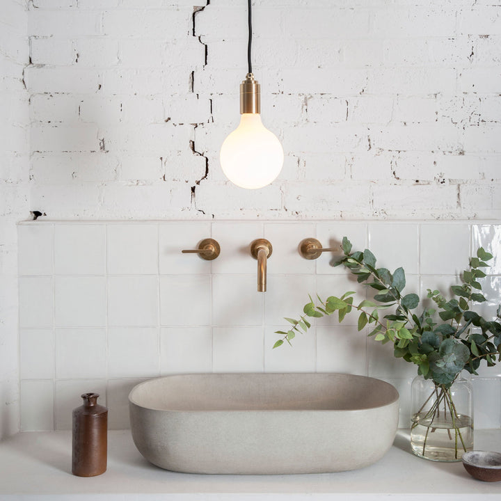 Porcelain III Pendant Light in Brass