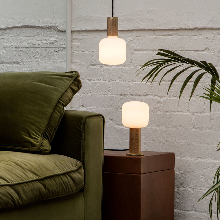 Oblo Pendant Light in Walnut