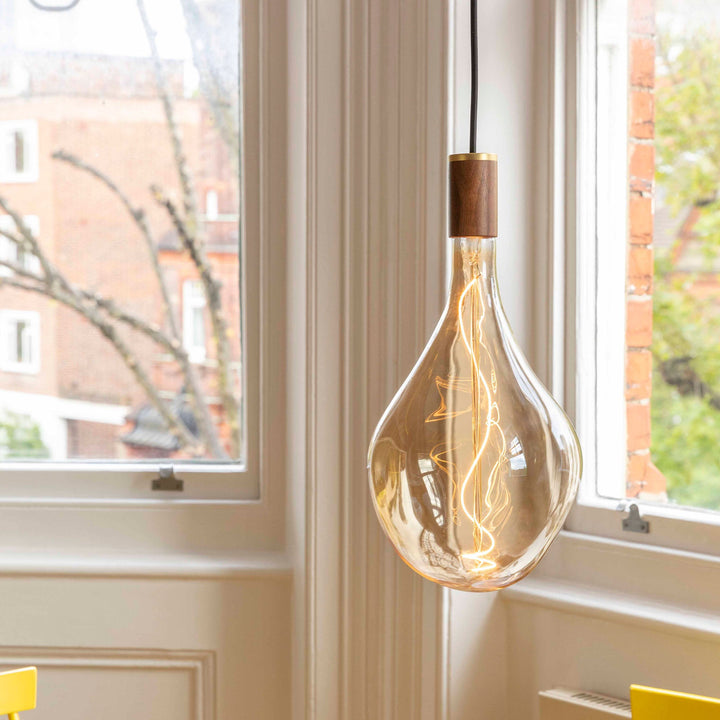 Voronoi III Pendant Light in Walnut